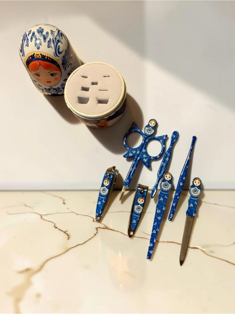 Russian Nesting Doll Manicure Grooming Set 🪆🧖🏽‍♀️ NEW 🎁 Includes tools and case